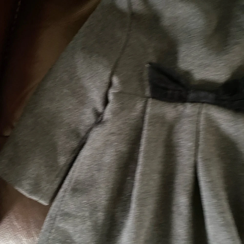 Rothschild Gray Faux Wool Black Velvet Trim Back Bow Adorable Peacoat 2T - Picture 14 of 16